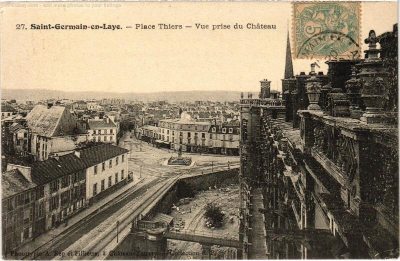 Carte postale ancienne St Germain Place Thiers