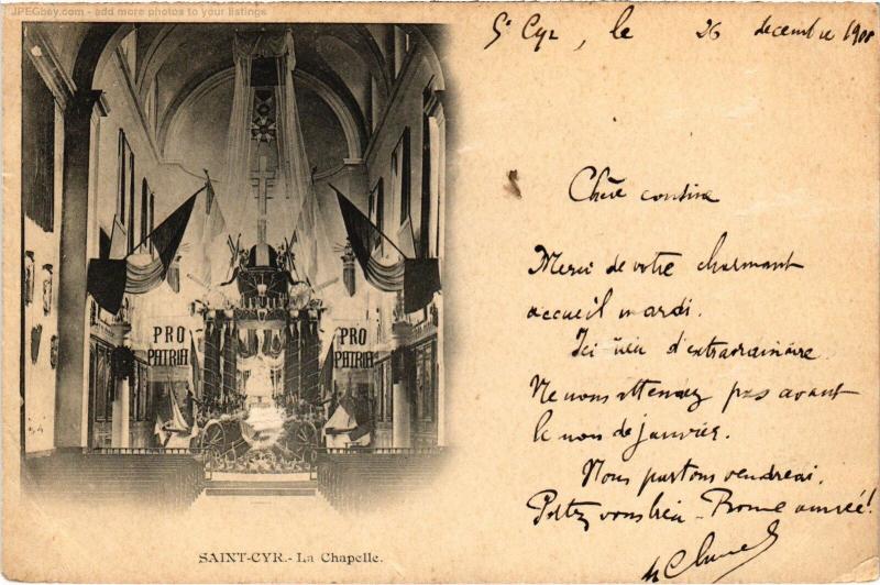 Carte postale ancienne St Cyr l'Ecole la Chapelle