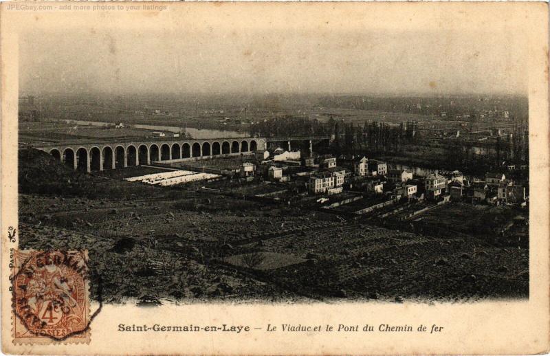 Carte postale ancienne St Germain le Viaduc et Pont du Chemin de Fer