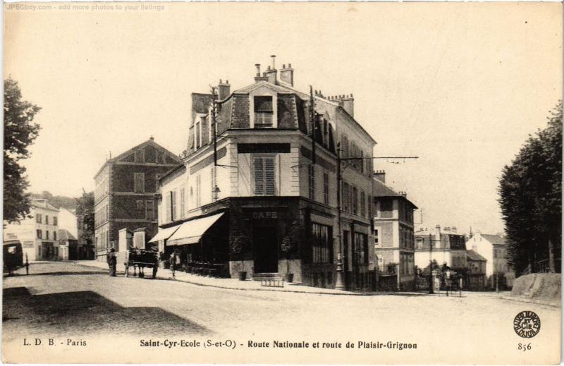 Carte postale ancienne St Cyr l'Ecole Route Nationale