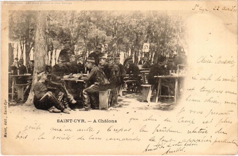 Carte postale ancienne St Cyr l'Ecole Chalons