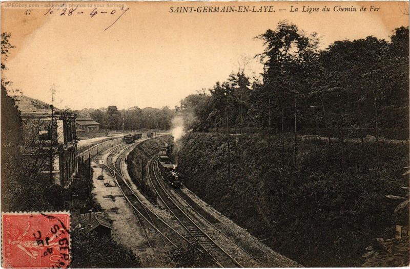 Carte postale ancienne St Germain La Ligne du Chemin de Fer