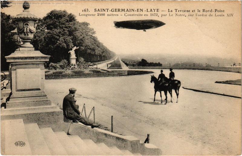 Carte postale ancienne St Germain la Terrasse et le Rond Point