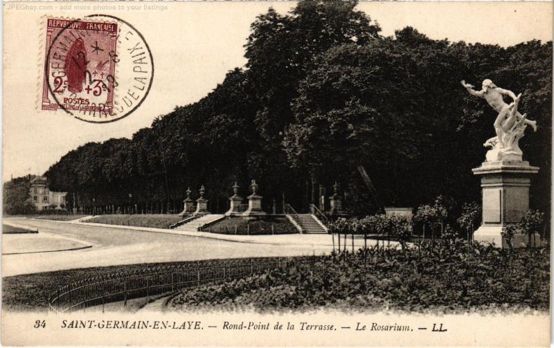 Carte postale ancienne St Germain Rond Point de la Terrasse le Rosarium