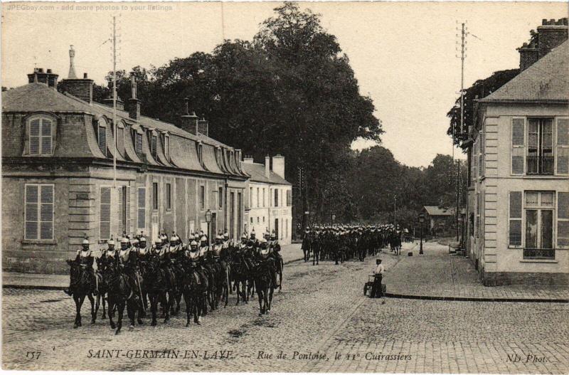 Carte postale ancienne St Germain Rue de Pontoise