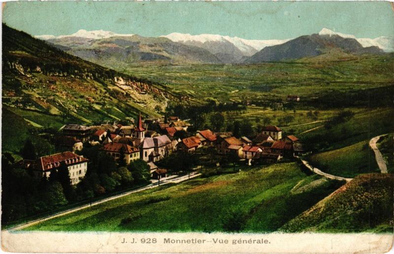 Carte postale ancienne Monnetier Vue générale