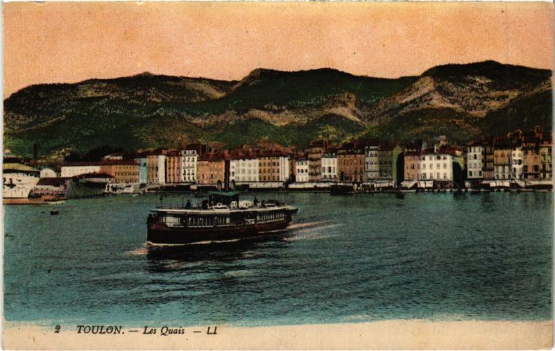 Carte postale ancienne Toulon Les Quais à Toulon