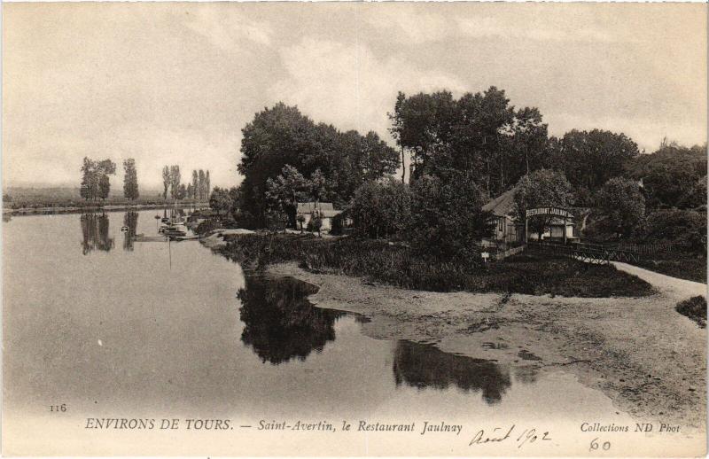Carte postale ancienne St Avertin Restaurant Jaulnay à Jaulnay