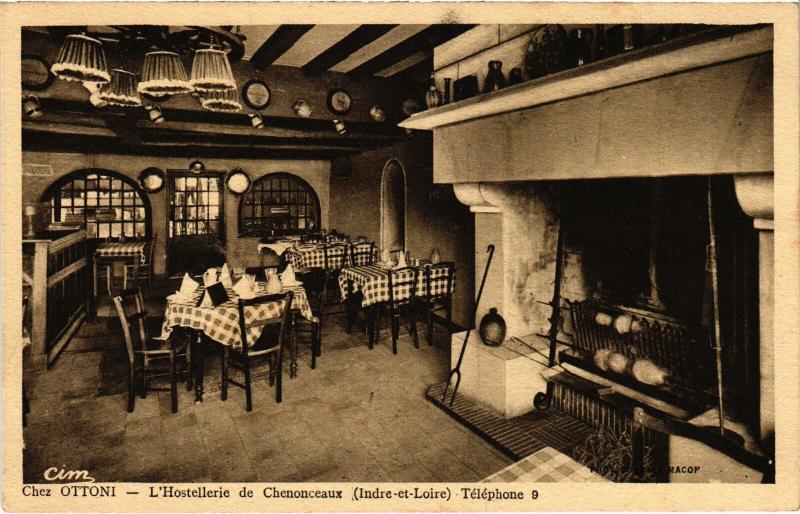 Carte postale ancienne Chenonceaux Hostellerie à Chenonceaux