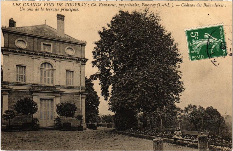 Carte postale ancienne Vouvray Chateau des Bidaudieres à Vouvray