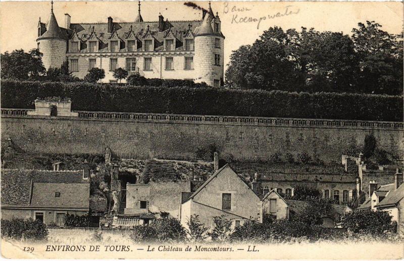 Carte postale ancienne Chateau de Moncontours à Tours