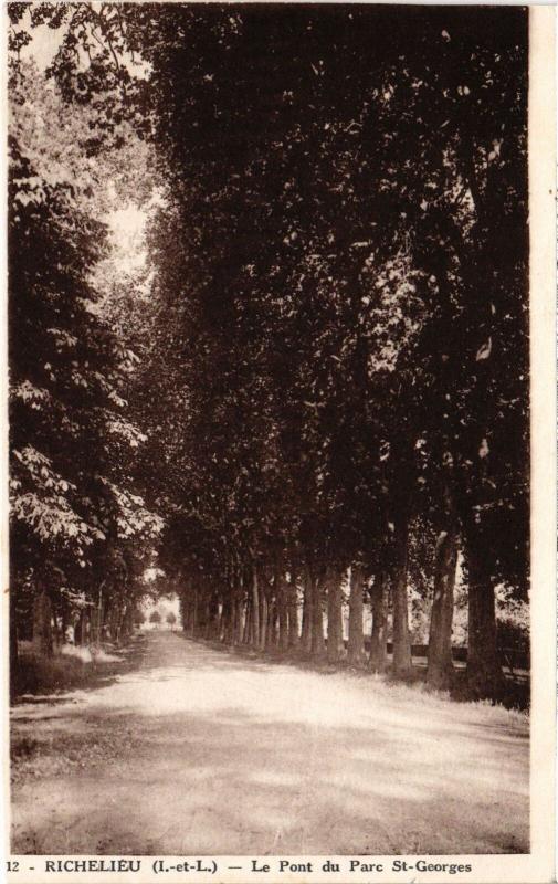 Carte postale ancienne Richelieu Pont du Parc Saint-Georges à Richelieu