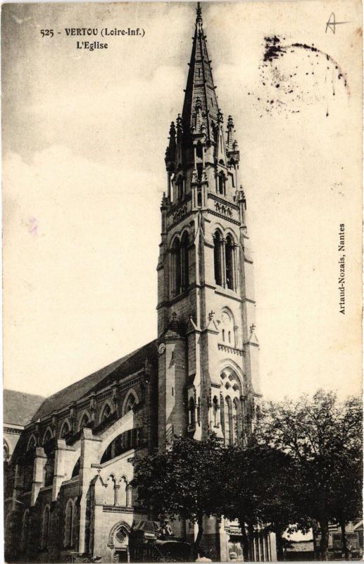 Carte postale ancienne Vertou Eglise à Vertou
