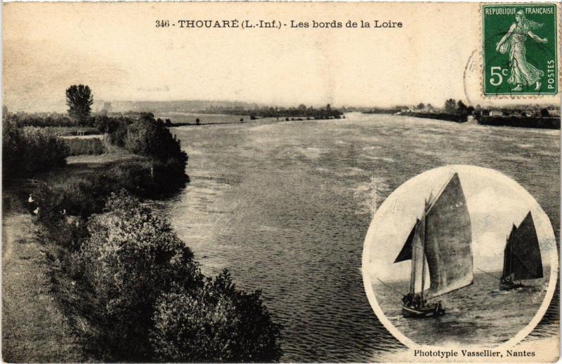 Carte postale ancienne Thouare les bords de la Loire