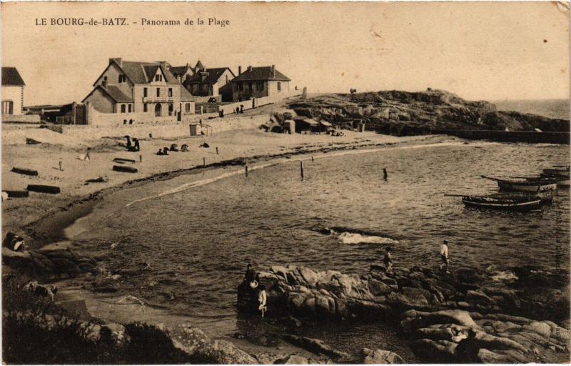 Carte postale ancienne Batz panorama de la plage