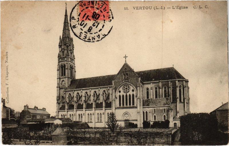 Carte postale ancienne Vertou Eglise à Vertou