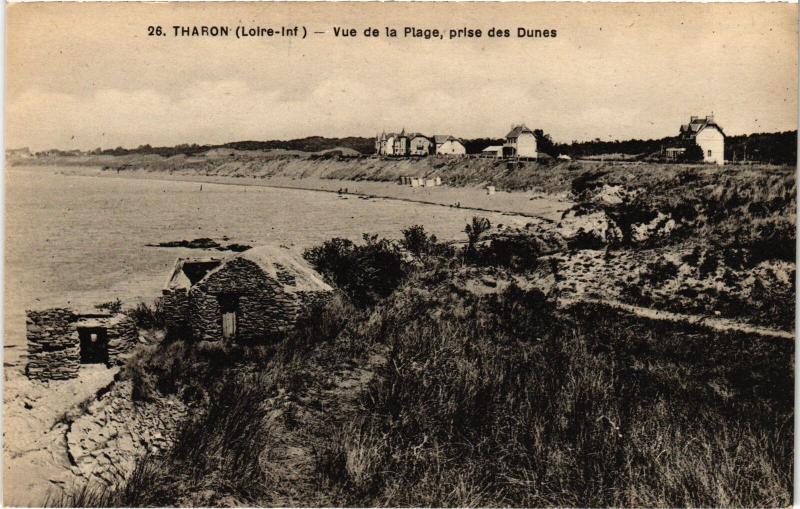 Carte postale ancienne Tharon Plage vue de la plage