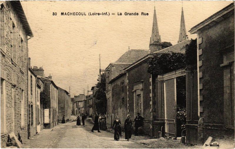Carte postale ancienne Machecoul Grande Rue
