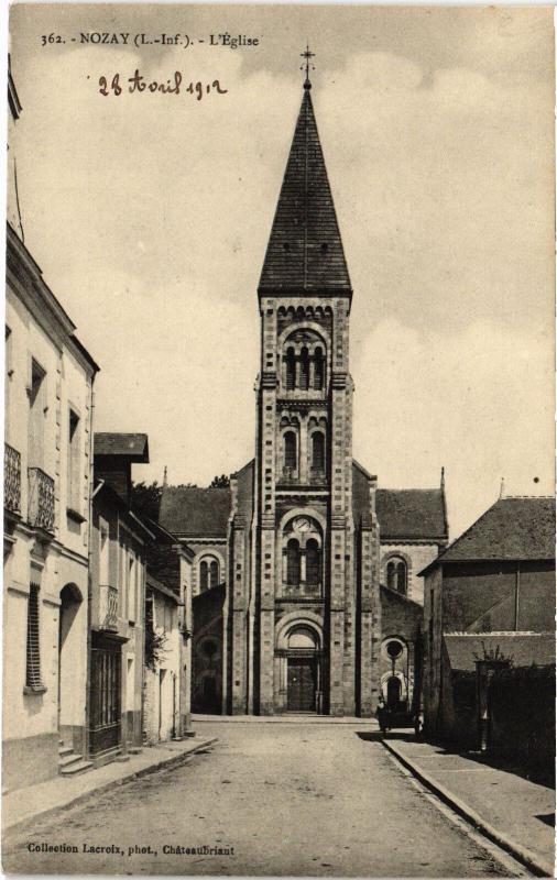 Carte postale ancienne Nozay Eglise à Nozay