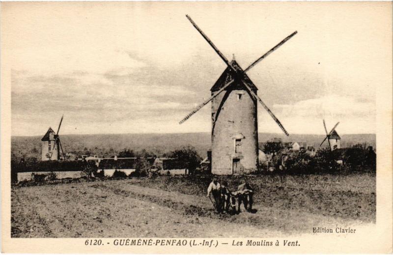 Carte postale ancienne Guemene Penfao les Moulins
