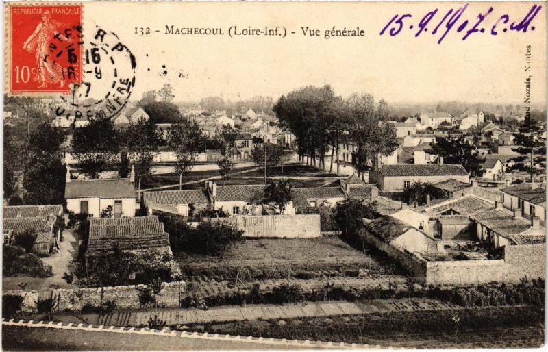 Carte postale ancienne Machecoul vue generale