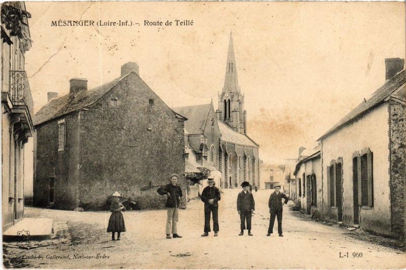 Carte postale ancienne Mesanger Route de Teille
