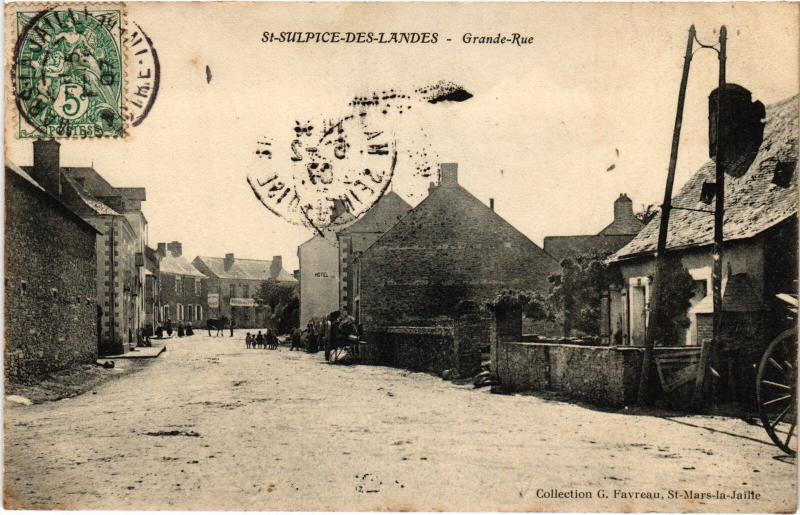 Carte postale ancienne St Sulpice des Landes Grande Rue
