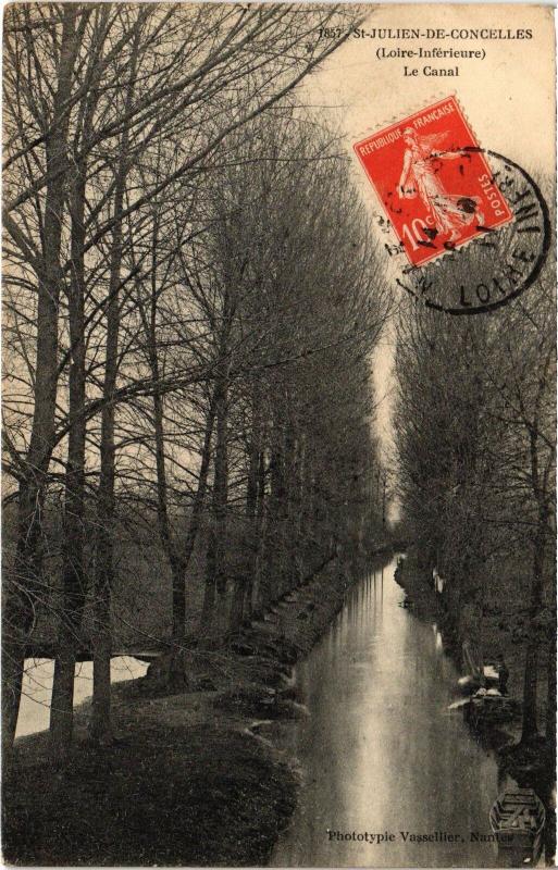 Carte postale ancienne St Julien de Concelles le Canal