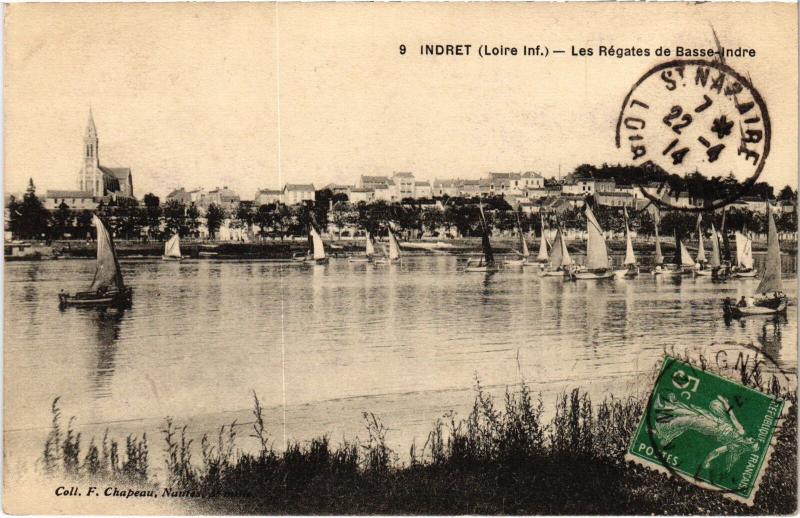 Carte postale ancienne Indret Les Regates de Basse Indre à Indre