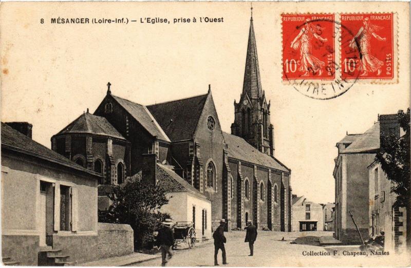 Carte postale ancienne Mesan Eglise