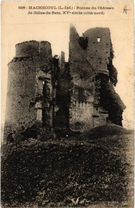 Carte postale ancienne Machecoul Ruines du Chateau