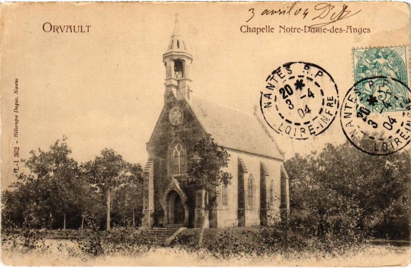 Carte postale ancienne Orvault Chapelle Notre Dame des Anges à Orvault