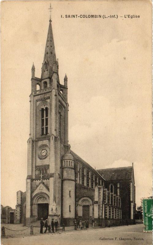 Carte postale ancienne St Colombin Eglise