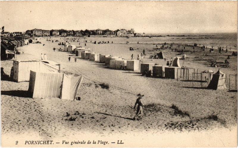 Carte postale ancienne Pornichet vue generale à Pornic