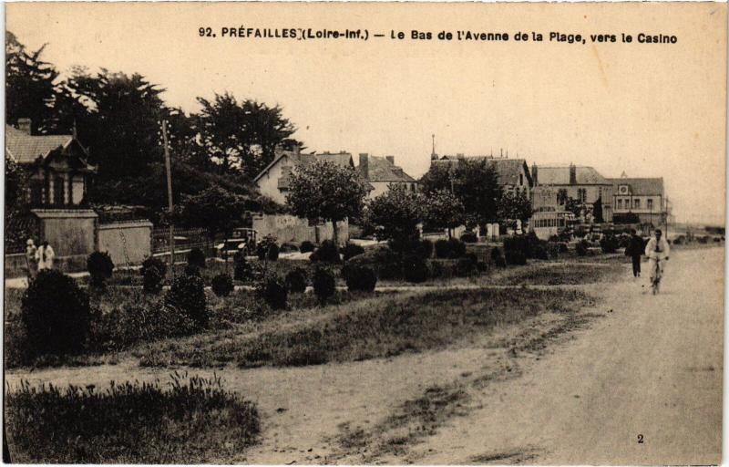 Carte postale ancienne Prefailles le Bas de l'Avenue de la Plage