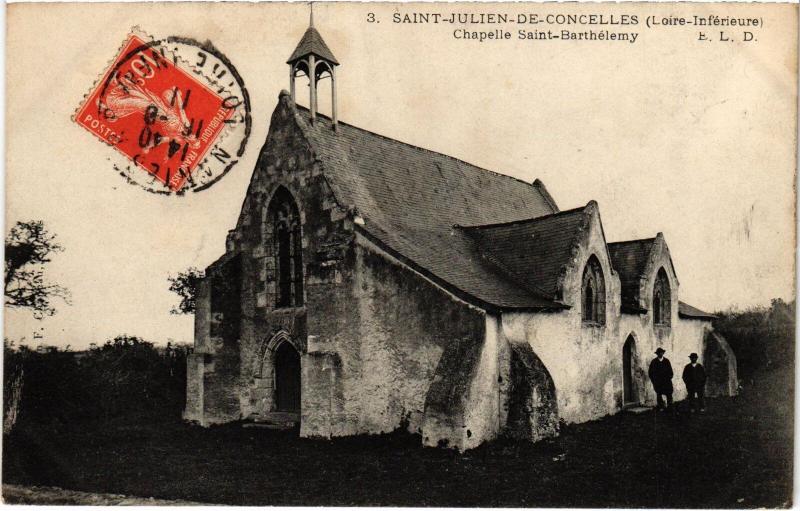 Carte postale ancienne St Julien de Concelles Chapelle Saint-Barthelemy