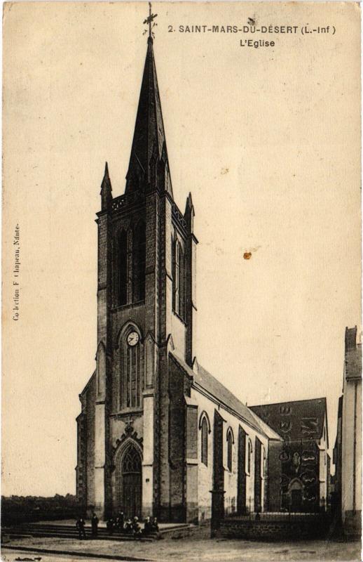 Carte postale ancienne St Mars du Desert Eglise