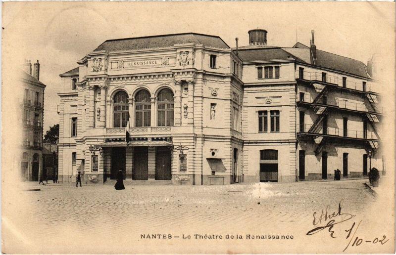 Carte postale ancienne Nantes le Theatre de la Renaissance à Nantes