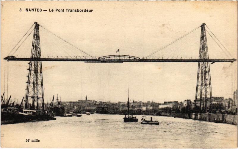 Carte postale ancienne Nantes Pont Transbordeur à Nantes