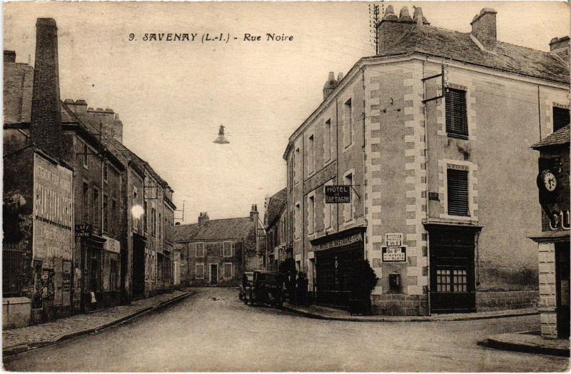 Carte postale ancienne Savenay Rue Noire à Savenay