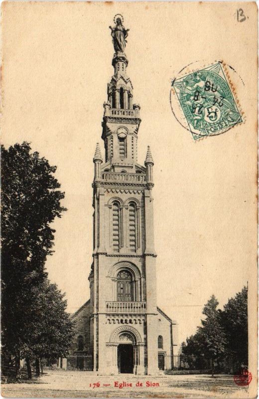 Carte postale ancienne Sion Eglise