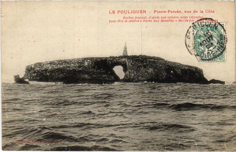 Carte postale ancienne Le Poliguen Pierre Percee