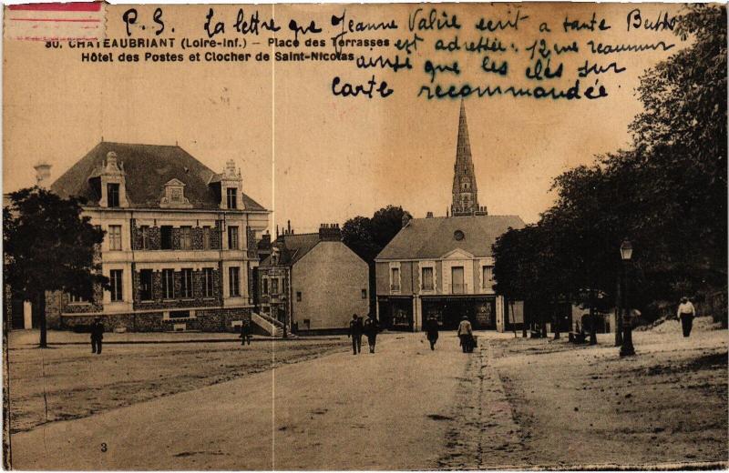 Carte postale ancienne Chateaubriant Place des Terrasses