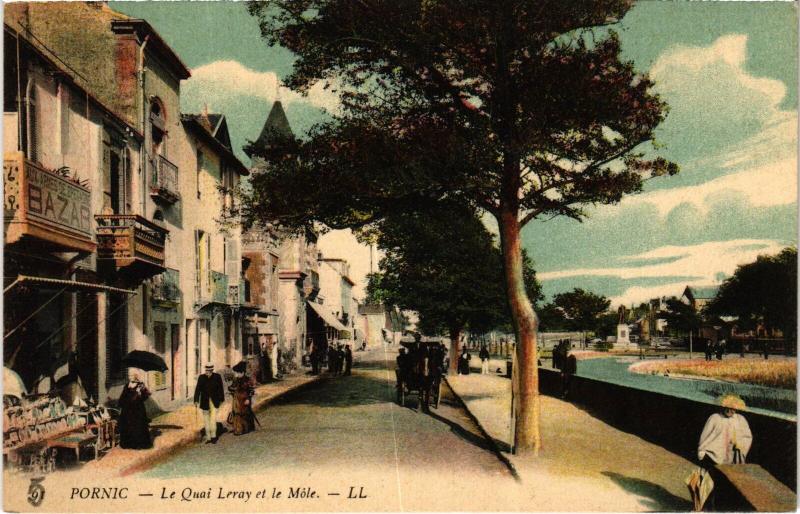 Carte postale ancienne Pornic le Quai le Ray et le Mole à Pornic