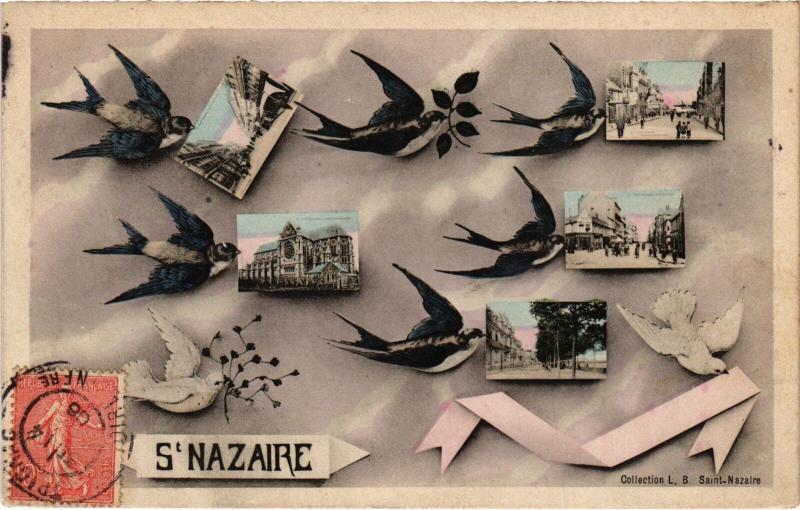 Carte postale ancienne St Nazaire souvenir