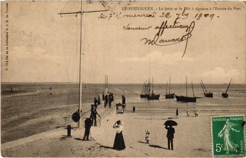 Carte postale ancienne Le Poliguen la Jetee