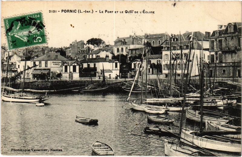 Carte postale ancienne Pornic le Port et Quai de l'Ecluse à Pornic