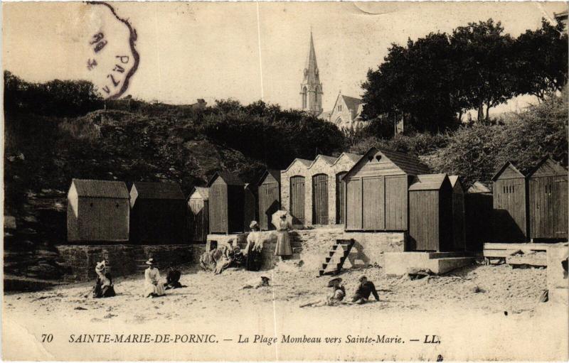 Carte postale ancienne Pornic Plage Mombeau à Pornic