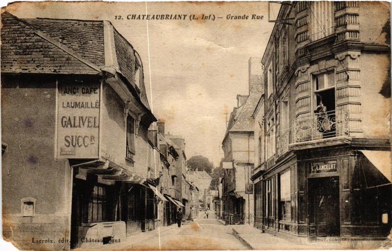 Carte postale ancienne Chateaubriant Grande Rue