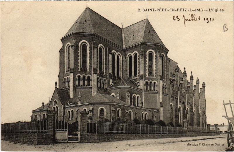Carte postale ancienne St Pere en Retz Eglise